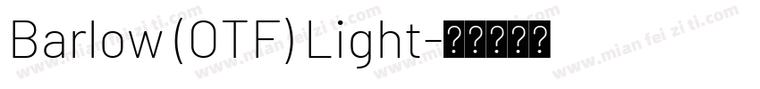 Barlow (OTF) Light字体转换
